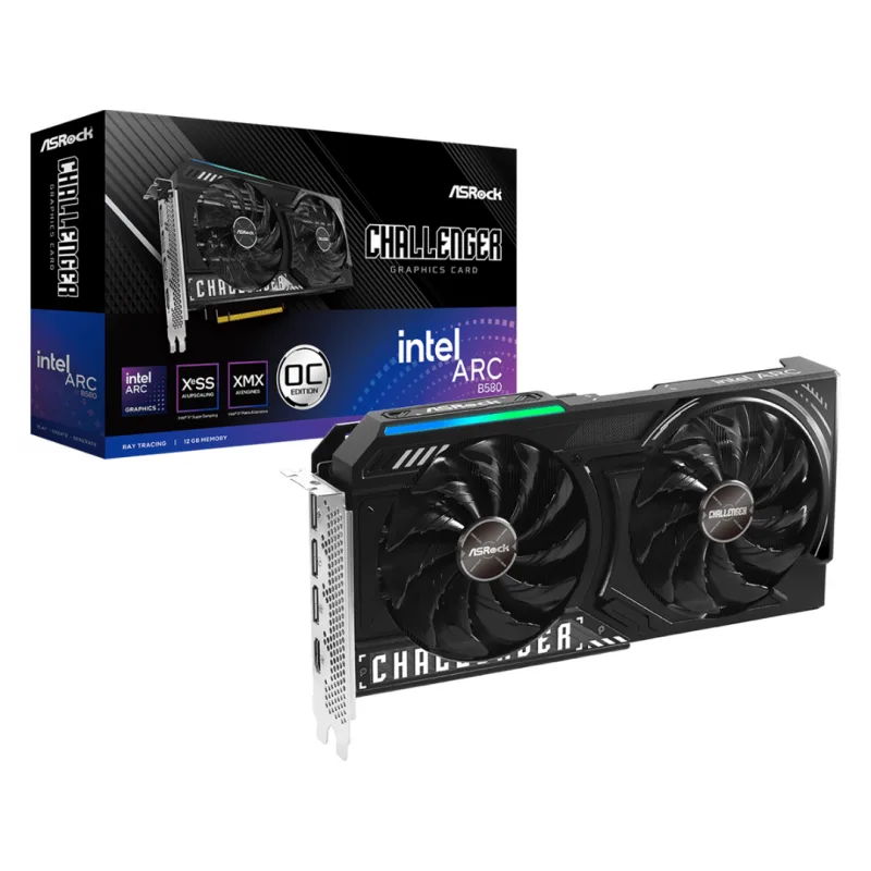PLACA DE VIDEO ASROCK INTEL ARC B580 12GB CHALLENGER
