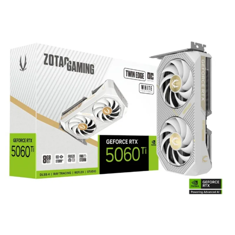 PLACA DE VIDEO ZOTAC RTX 5060TI 8GB TWIN EDGE OC WHITE