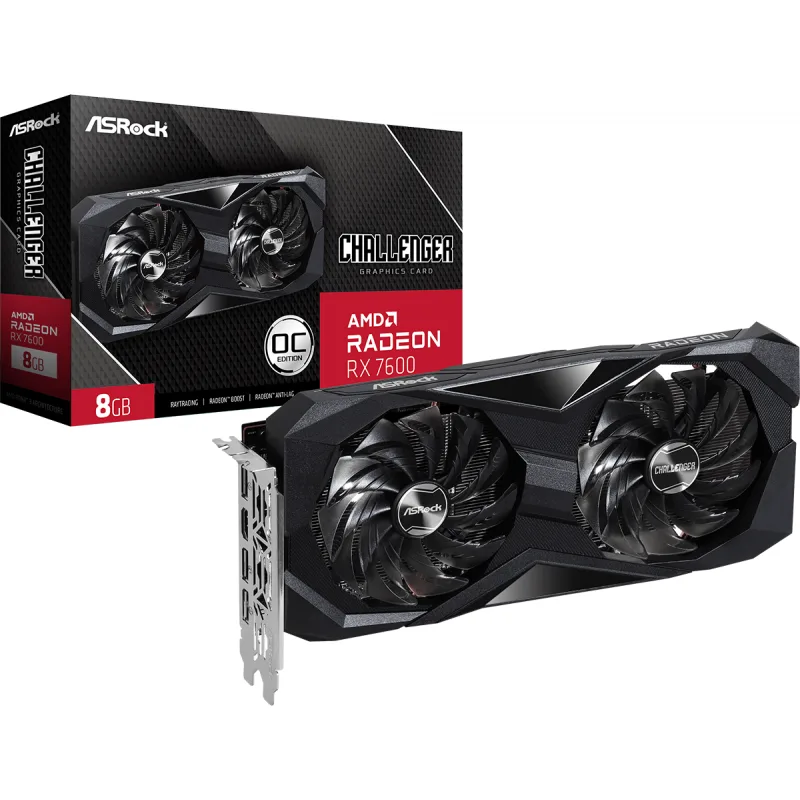 Placa de Video ASRock RX 7600 8GB Challenger