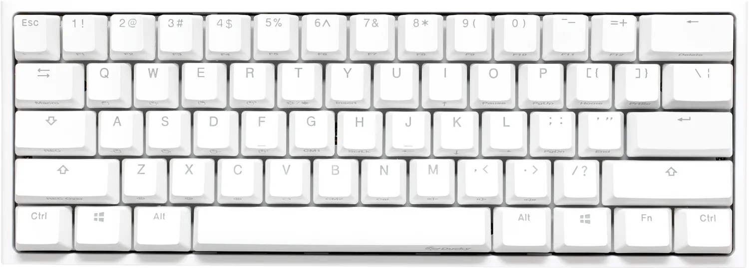 TECLADO GAMER DUCKY ONE 2 MINI RGB WHITE 60 MECANICO