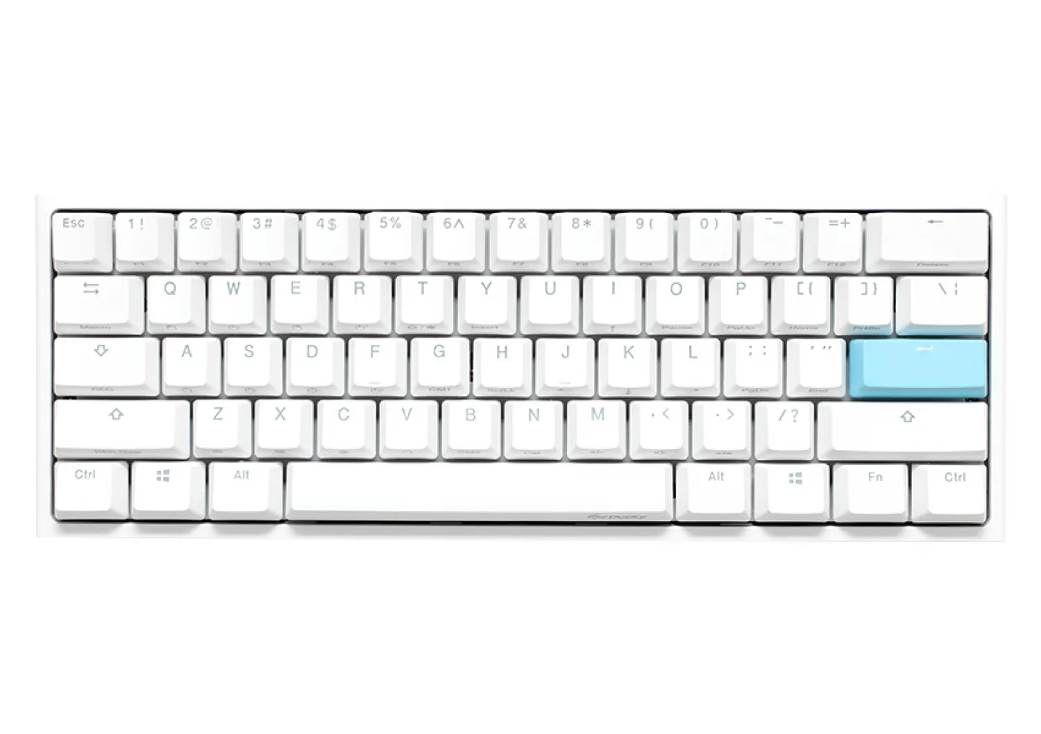 TECLADO GAMER DUCKY ONE 2 MINI RGB WHITE KAIH BOX BROWN SWICHT DOUBLE-SHOT PBT MECANICO