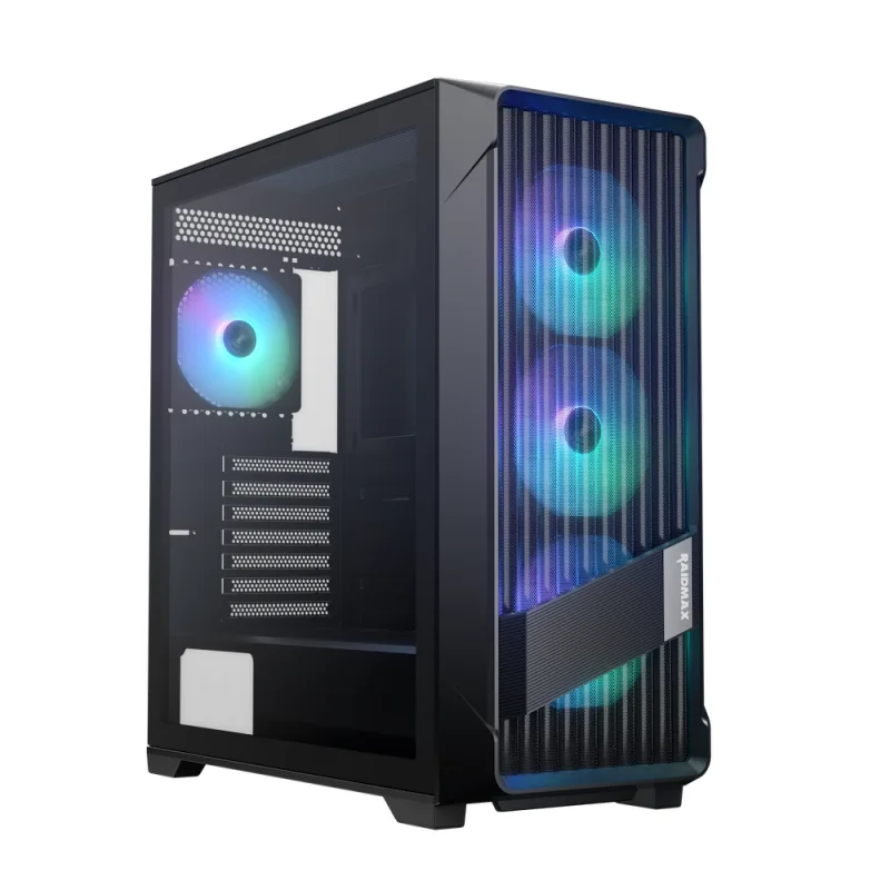 Gabinete Gamer Raidmax Meshian X603 Lite Black Argb Control Hub E-atx — foto 8