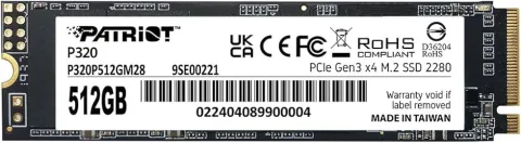 DISCO SSD PATRIOT P320 SOLID 512GB M.2 PE000997
