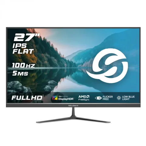 MONITOR SOLARMAX 27 100 HZ IPS FRAMELESS FHD HDMI VGA