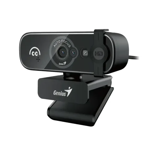 WEBCAM GENIUS FACECAM OPEN BLACK FHD - CON TAPA - WINDOWS HELLO