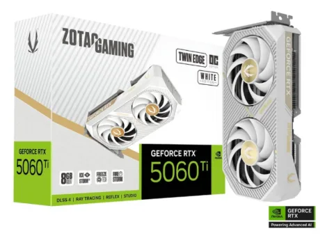 PLACA DE VIDEO ZOTAC RTX 5060TI 8GB TWIN EDGE OC WHITE