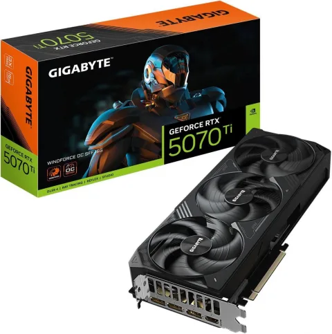 PLACA DE VIDEO GIGABYTE RTX 5070TI WF3 OC 16GB