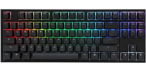 TECLADO GAMER DUCKY ONE 2 RGB TKL BLACK KAILH JADE SWITCH DOUBLE SHOT PBT MECANICO