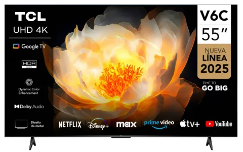 TV TCL 55 SMART 4K UHD GOOGLE TV HDR10 55V6C