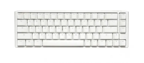 TECLADO MECANICO DUCKY ONE 3 SF TECLAS BLANCAS INTERRUPTOR ROJO INGLES PBT DOBLE DISPARO SIN COSTURAS ESTUCHE SUPERIOR BLANCO ESTUCHE INFERIOR BLANCO